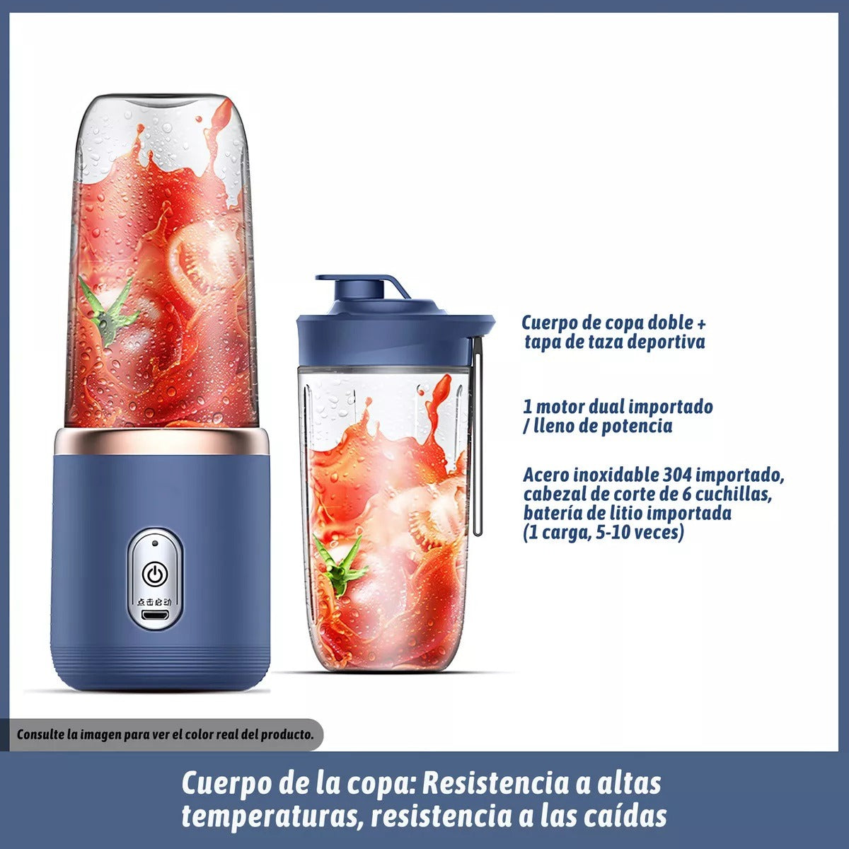 Licuadora Portatil Con Vaso